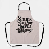 スープおもしろいラバーグルメキッチン料理 エプロン (正面)