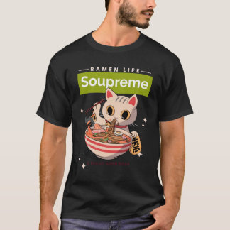 スープがいいー食べプ – 猫ラーメン Tシャツ