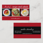 スープとサラダ – フード名刺 名刺 (正面/裏面)