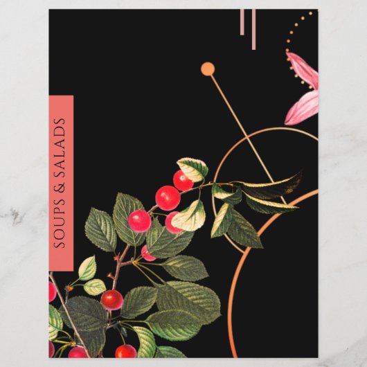 スープとサラダ |レシピ挿入 |黒の赤のさくらんぼ (裏面)