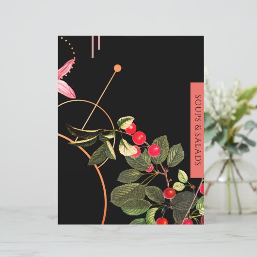 スープとサラダ |レシピ挿入 |黒の赤のさくらんぼ (スタンド正面)