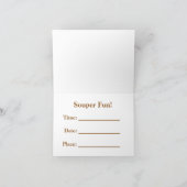 スープのメッセージ：パーティの招待状ノートカード 招待状 (内部)