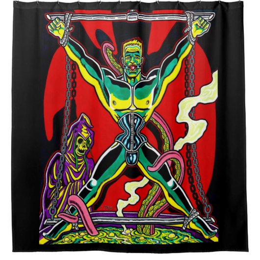 「スープの中」シャワーカーテン シャワーカーテン (正面)