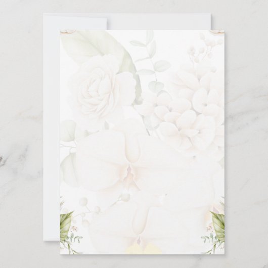 スープエレガントライズフローラ50番目の誕生日招待状 招待状 (裏面)