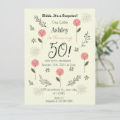 スープエレガントライズフローラ50番目の誕生日招待状 招待状 (スタンド正面)