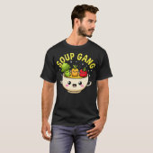 スープギャングのかわいい野菜のボウル かわいい料理 Tシャツ (正面フル)