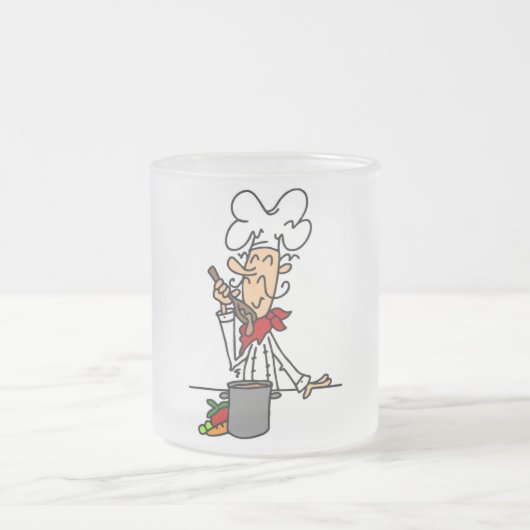 スープシェフTシャツ&ギフト フロストグラスマグカップ (中央)