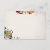 スープデュジュールベーシック空白のレシピカード エンクロージャーカード (裏面)