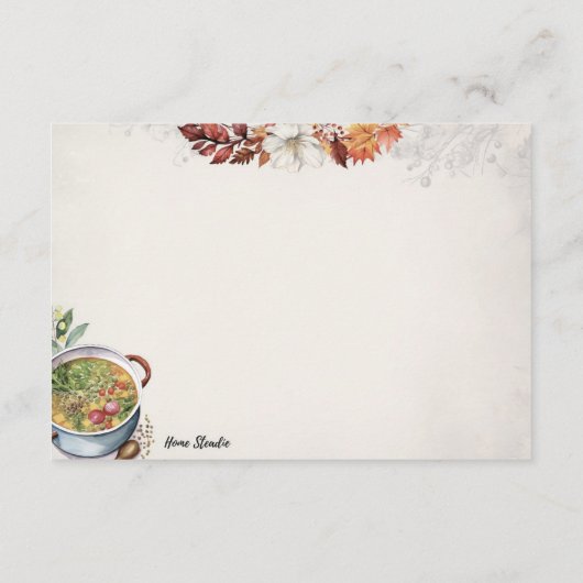 スープデュジュールベーシック空白のレシピカード エンクロージャーカード (裏面)