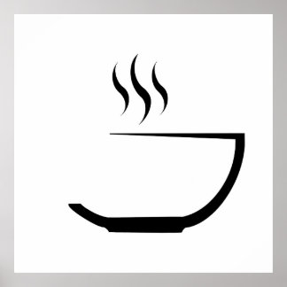 スープボウルの画像ロゴ ポスター