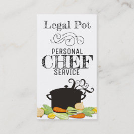 スープポットの野菜のシェフの料理用の名刺 名刺