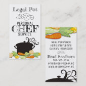 スープポットの野菜のシェフの料理用の名刺 名刺 (正面/裏面)