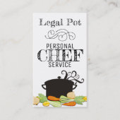 スープポットの野菜のシェフの料理用の名刺 名刺 (正面)