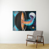 スープポータルのデジタルアートの宇宙ボウル タペストリー (インサイチュ(横))