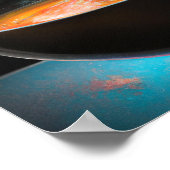 スープポータルのデジタルアートタペストリーの宇宙ボウル ポスター (角)