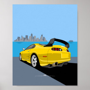 スープラMK4イラストレーション ポスター