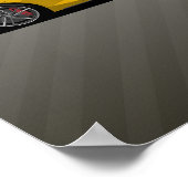 スープラMK5 – イエロースポーツカー ポスター (角)