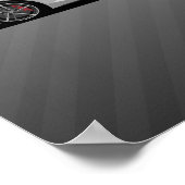 スープラMK5 – シルバースポーツカー ポスター (角)