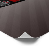 スープラMK5 – レッドスポーツカー ポスター (角)