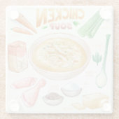 スープレシピグラスコースター ガラスコースター (裏面)