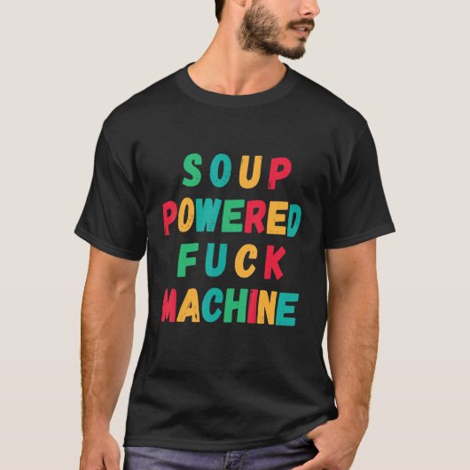 スープ動力フックマシン Tシャツ (正面)