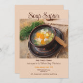 スープ夕食招待状 招待状 (正面/裏面)