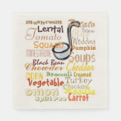 スープ料理グラフィックアート スタンダードランチョンナプキン (正面)