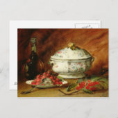 スープ深皿が付いている静物画 ポストカード (正面/裏面)