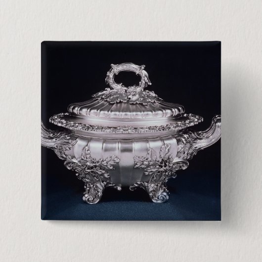 スープ深皿、ポールStorrがなす組の1 缶バッジ (正面)