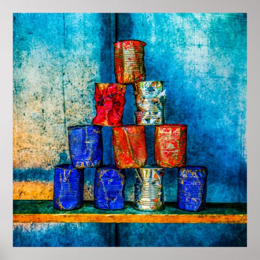 スープ缶 – 四角い食事 ポスター (正面)