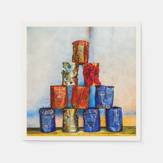 スープ缶 – 昼食後 スタンダードカクテルナプキン (正面)