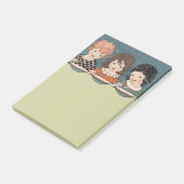 スープ3姉妹を食べているヴィンテージの小さな女の子 ポストイット (アングル)