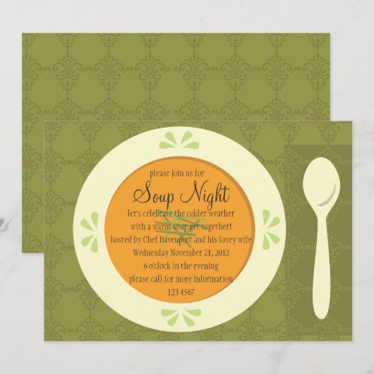 スープ・ナイト 招待状 (正面/裏面)