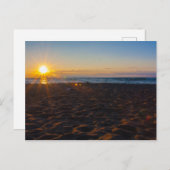 スーペリア湖の夕日、ミシガン州オンタナゴン ポストカード (正面/裏面)