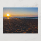 スーペリア湖の夕日、ミシガン州オンタナゴン ポストカード (正面)