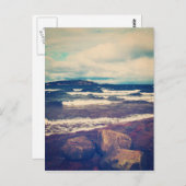 スーペリア湖の波 ポストカード (正面/裏面)