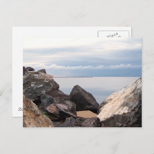 スーペリア湖の防波堤 ポストカード (正面/裏面)