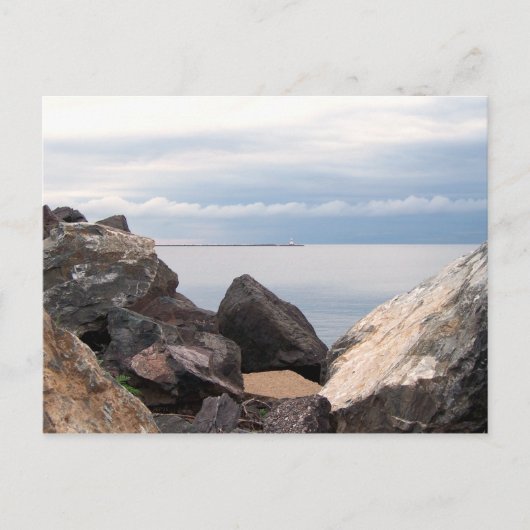 スーペリア湖の防波堤 ポストカード (正面)