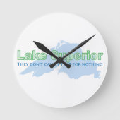スーペリア湖彼らはそれを無償で呼んでいない ラウンド壁時計 (正面)