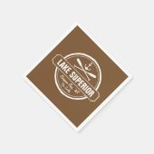 スーペリア湖,カスタムの町,名前,いかり,パドル スタンダードカクテルナプキン (角)