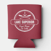 スーペリア湖，カスタムの町，名前，いかり，パドル 缶クーラー (裏面)