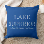 スーペリア湖、サメなし、塩、心配なし クッション (ブランケット)
