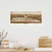 スーペリア， WI – ダルス， MNパノラママップ – 1915 ポスター (キッチン)