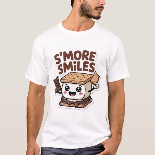 スーモアスマイル かわいいキャンプ Tシャツ (正面)