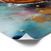 スーリスオンフローティンググレーズドナットバカンスおもしろいション ポスター (コーナー)