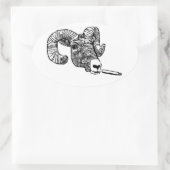 スーリービグホーン 楕円形シール (バッグ)