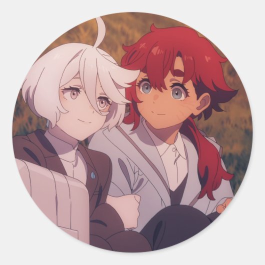 スールミオ | Suletta MercuryとMiorine Rembran ラウンドシール (正面)