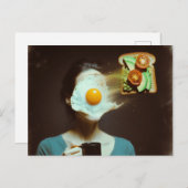 スールレアルブレックファーストウーマントーストアンドエッグス ポストカード (正面/裏面)