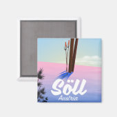 スール，オーストリア・スキー旅行ポスター マグネット (正面/裏面)