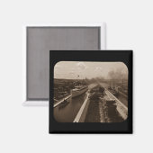 スーロック魔法ランタンスライドセピア マグネット (正面/裏面)